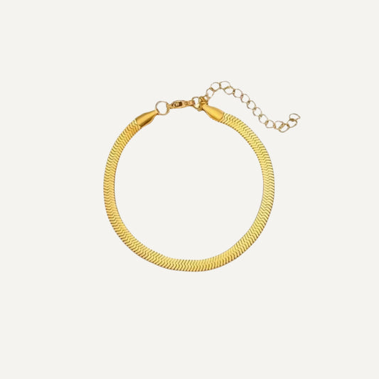 Gold Herringbone Bracelet